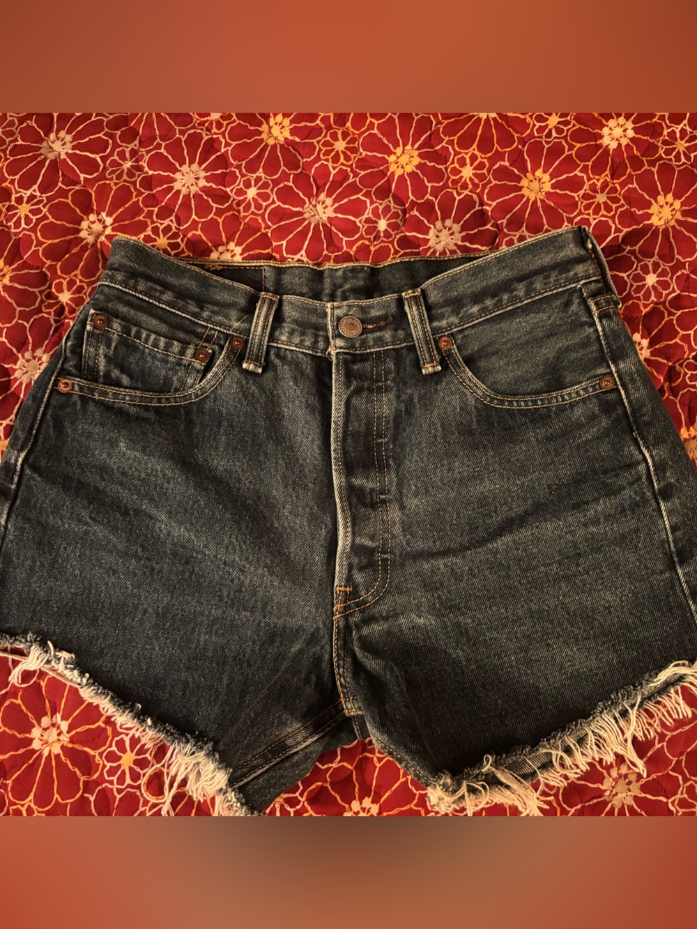 Vintage Levi’s 501 Button Fly Cut Off Denim Jean Shorts
